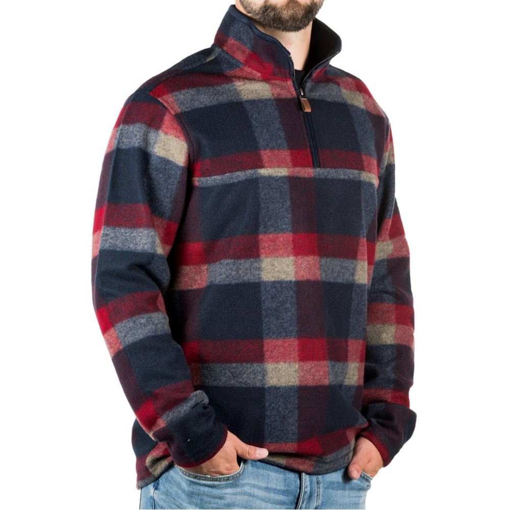 John Wayne Wooly Fleece Plaid Pullover